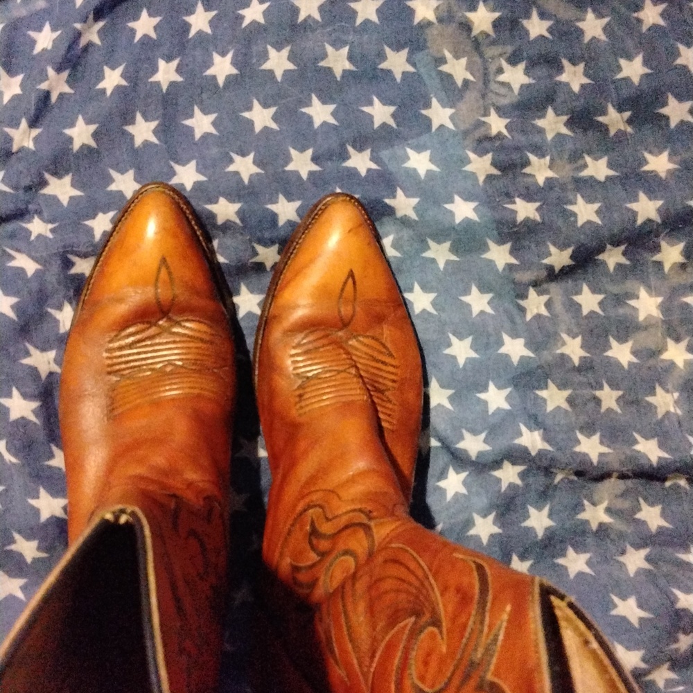 Dan Post Men’s Vintage(1988)Cherry Brown Leather Western Cowboy Boots Size 10 - Picture 5 of 8